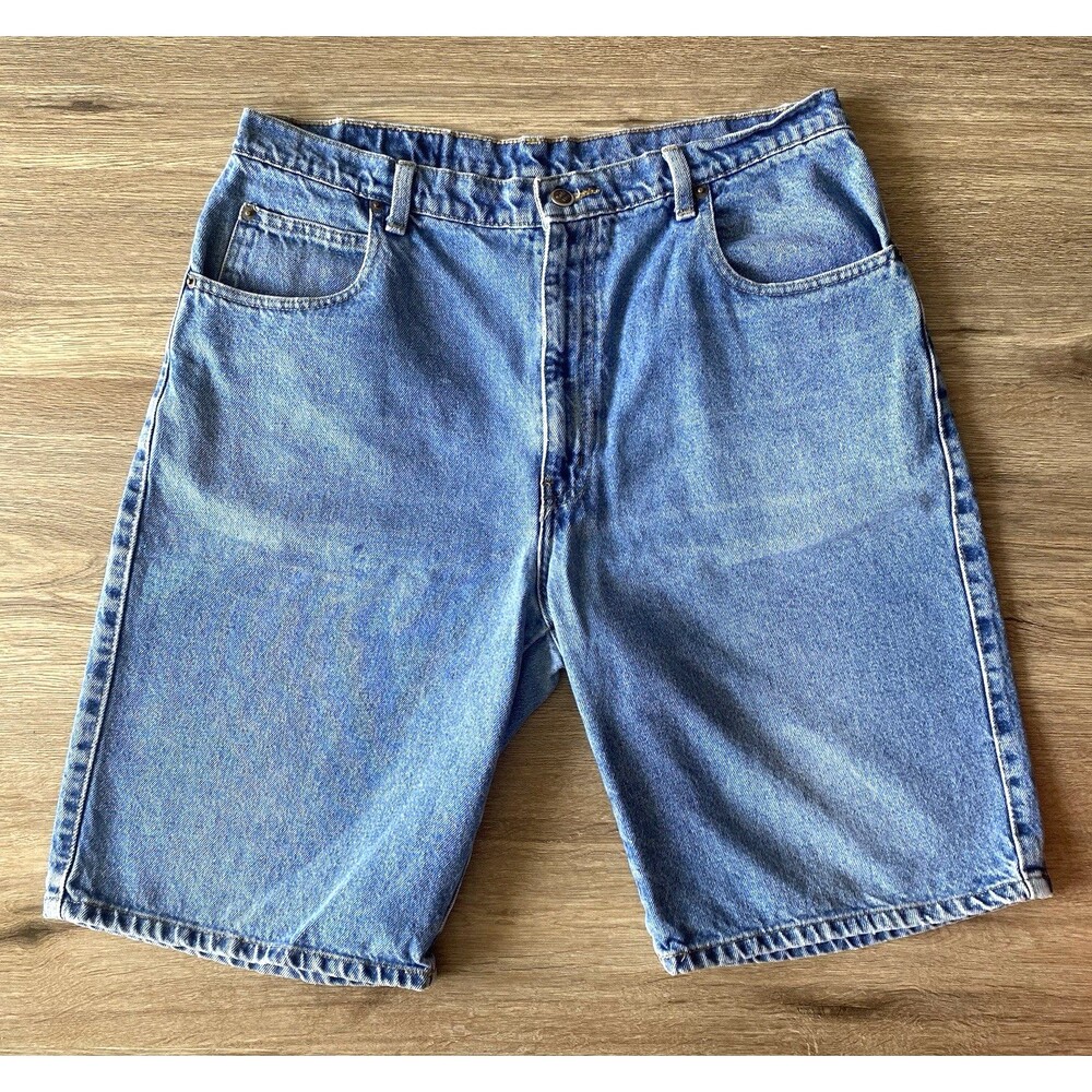 Vtg Code Bleu Men's Jean Shorts Blue Denim 10" Inseam 90s Y2K Skater Jorts Sz 35